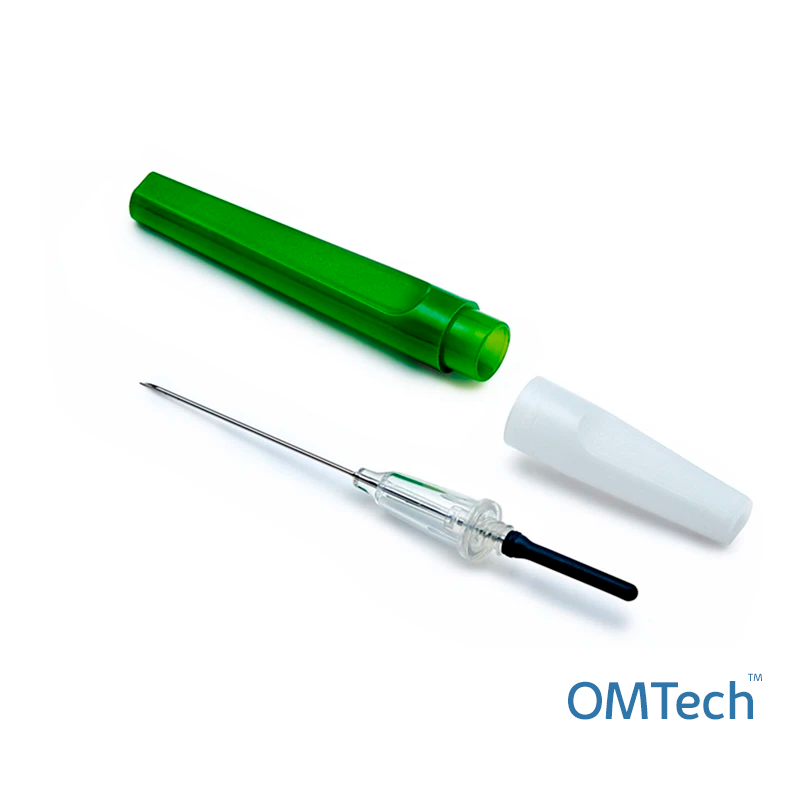 Голка для забору венозної крові, стерильна, для одноразового використання, OMTech™ , Тип II «Флешбек», 21G (0.80 мм x 25 мм)